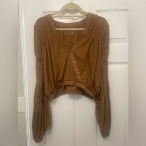 FP Movement by Free People bell sleeve cropped top
